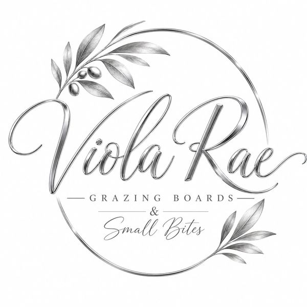 Elegant logo for Viola Rae Grazing Boards & Small Bites.