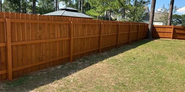 Beautiful new stain on a fence.