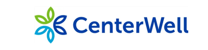 CenterWell logo with a colorful leaf design.