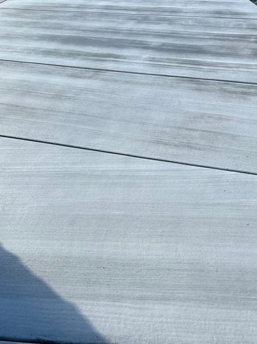 Natural broom finish concrete
