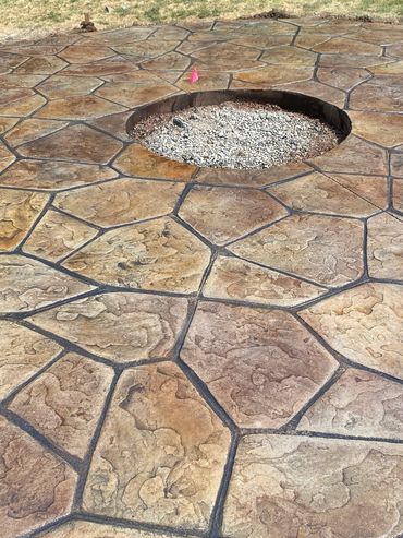Arizona Flagstone Stamp concrete multi custom coloring