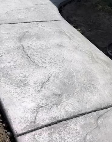 Old granite stamp Concrete natural color matte finish