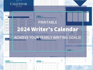 Dated monthly 2024 calendar, with author planning pages.