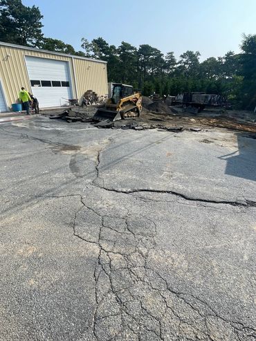 Before of parking lot in Yarmouth Port, MA