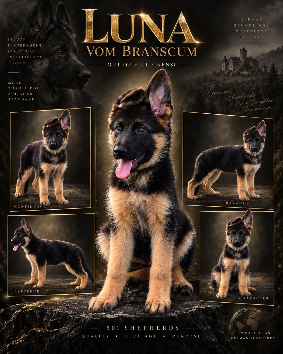 Luna Vom Branscum Available $3500 Potty Trained Crate Trained Basic Obedience Knows Come and Sit