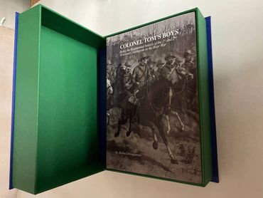 Archival-quality clamshell box designed for secure and elegant book housing.