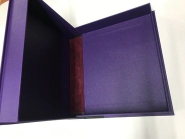 Protective clamshell case designed for fragile and valuable books.