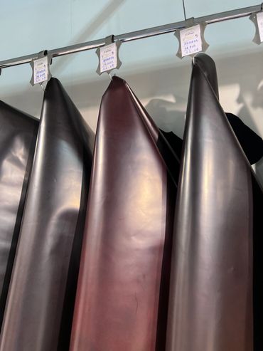 luxury Italian cow leather in brown shades