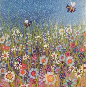 bees in meadow