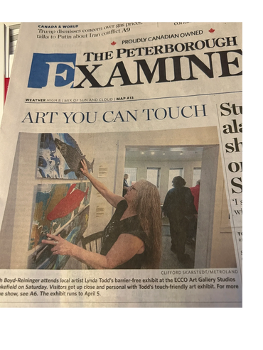 The front page, above the fold article on thee ECCO Gallery exhibit.