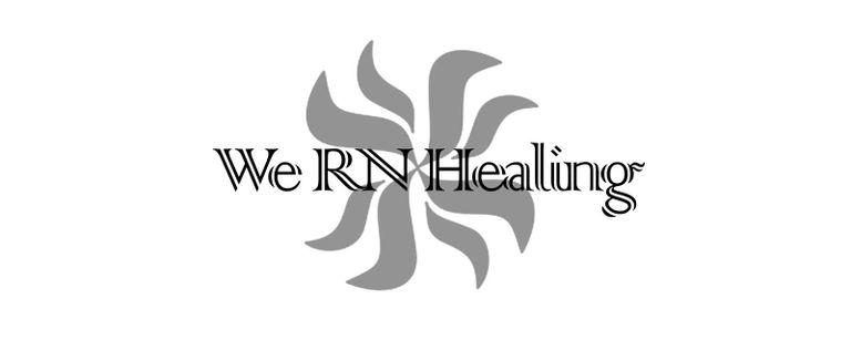 gray and white , active burst of healing energy with company name in foreground