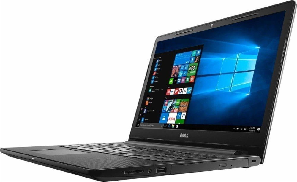 Open Dell laptop showing Windows 10 screen.