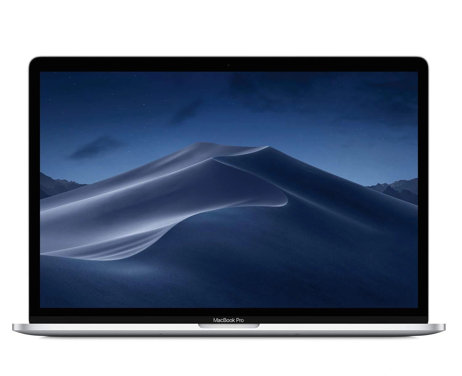 Apple MacBook Pro displaying a night desert wallpaper.