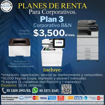 Copiadoras multifuncionales en Guadalajara.