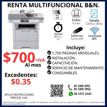 Renta de copiadoras en Guadalajara.