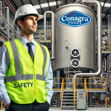 Photo representing engineer at Conagra garner nc site after their 2009 explosion.