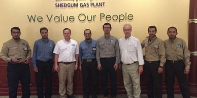 Group represented at fired equipment safety training at saudi aramco site in shedgum, saudi arabia i