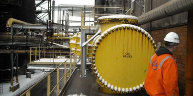 Coke oven gas piping at major steel facility assessed for purging program