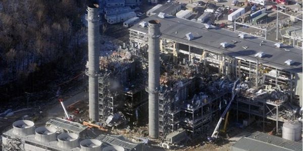 photo of the kleen energy powerplant explosion site middletown, ct.