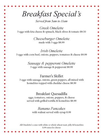 breakfast specials