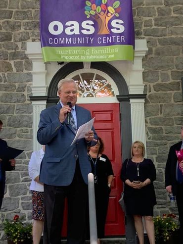 Robert Donchez, Mayor, City of Bethlehem delivers speech to welcome first family recovery center to