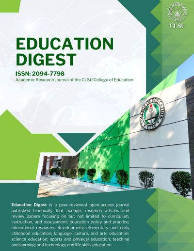 Cover of Education Digest journal by CLSU College of Education.