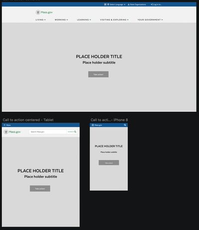 promotional page wireframes
