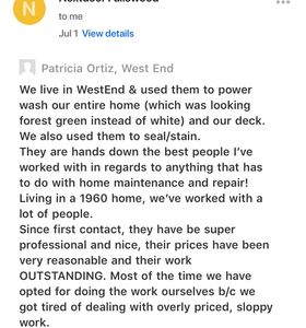 Review of our deck cleaning and staining services in Rockville MD