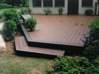 Brown deck with two steps in Harford county