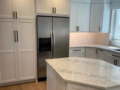 Granite countertops in a remodeled kitchen 