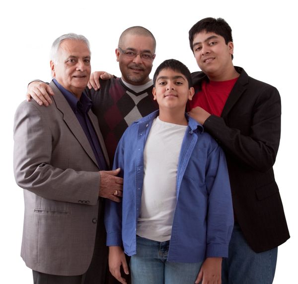 Three generations of Indian Men