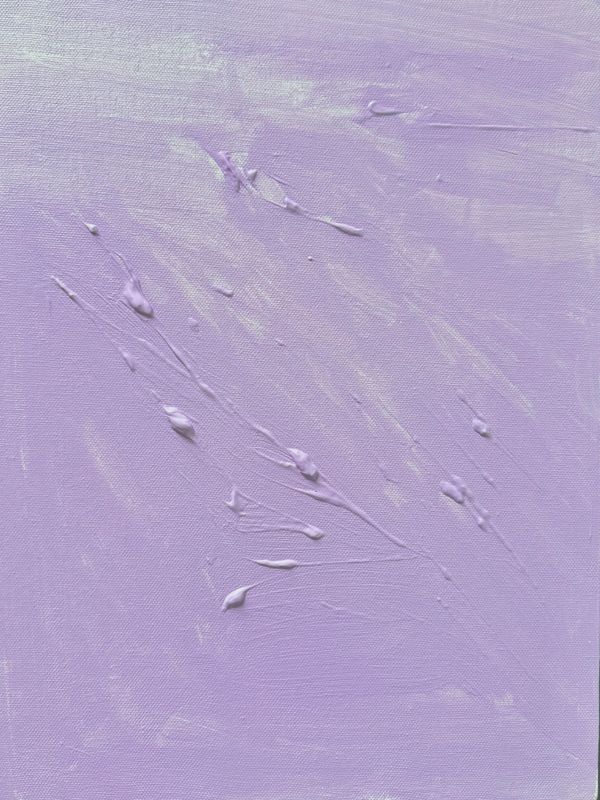 Textured lavender paint strokes on canvas.