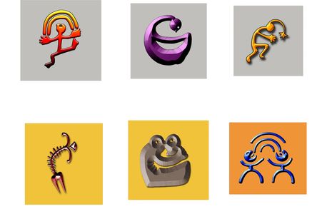Myth of Modern Man symbols; art work.