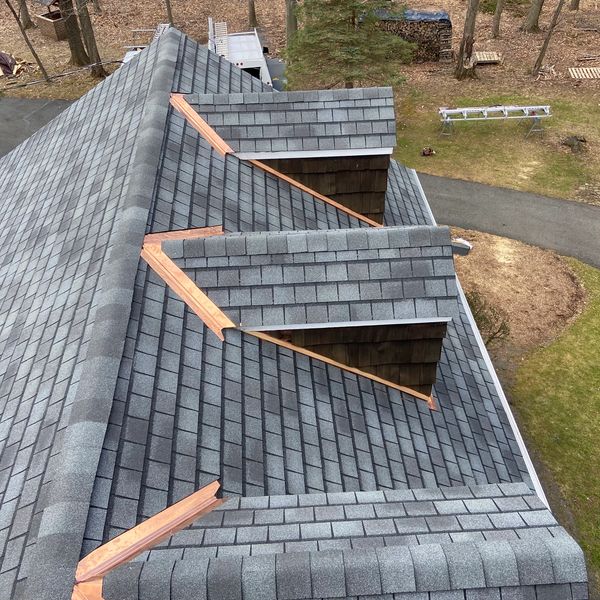View of the house tiles roof on the display