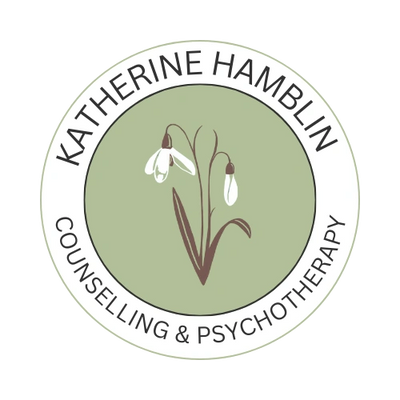 Logo for Katherine Hamblin Counselling & Psychotherapy featuring snowdrop flowers.