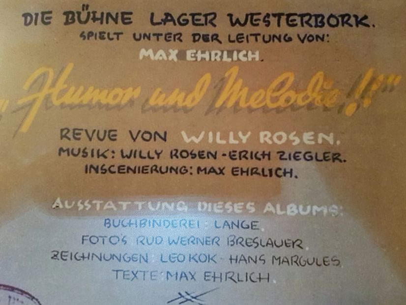 Title Page of Book presented to Gemmeker September 27th 1943 by Rosen, Ehrlich and Ziegler