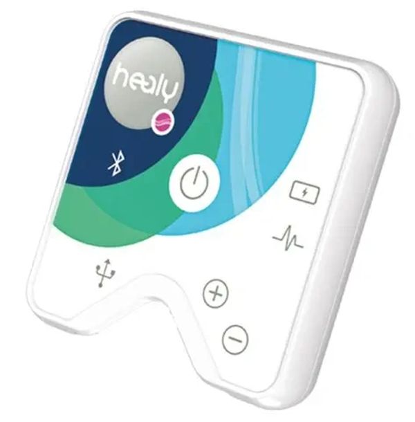 Healy health device with Bluetooth and USB connectivity.