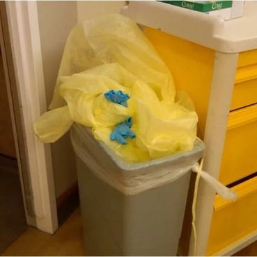 Overflowing trash