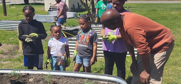 Sharing about Gardening with the Youth of Mosby Memorial Baptist Church