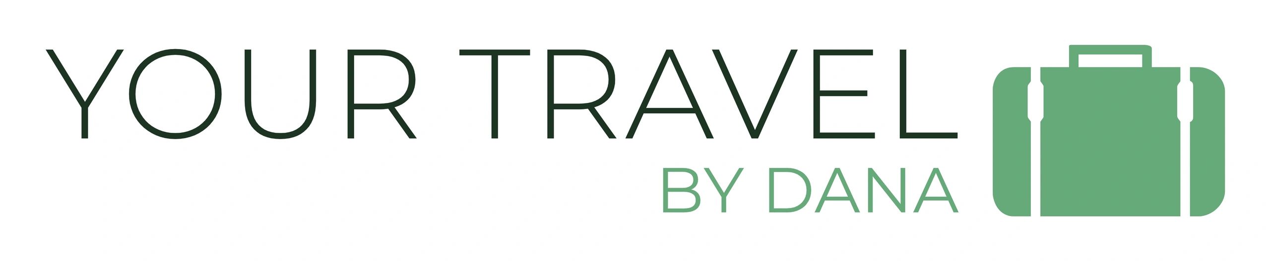 Logo for Your Travel By Dana with image of suitcase