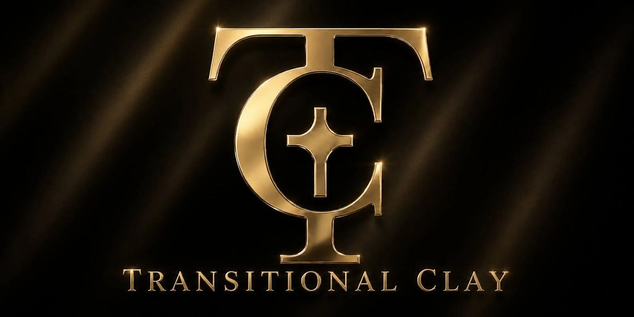 Golden logo with letters T, C, and a cross symbol.