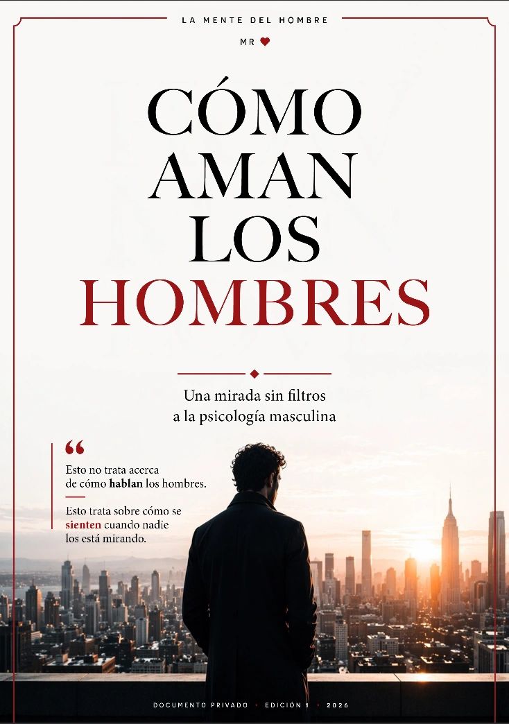 Portada de un libro sobre la psicología masculina y cómo aman los hombres.