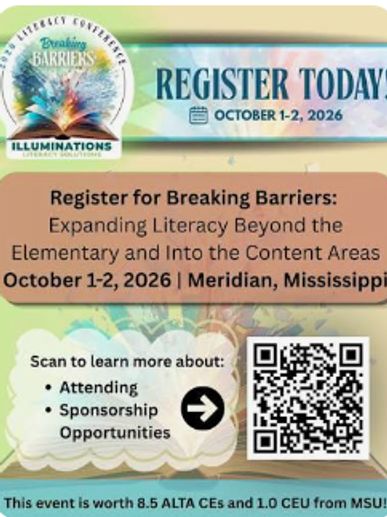 Conference registration for Breaking Barriers, Oct 1-2, 2026 in Mississippi.