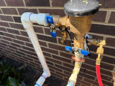 Backflow installation for irrigation system
