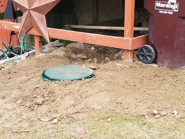 Septic tank locating, baffles, risers