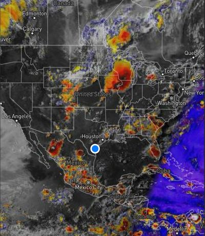 GOES satellite data in the EverythingWeather app.