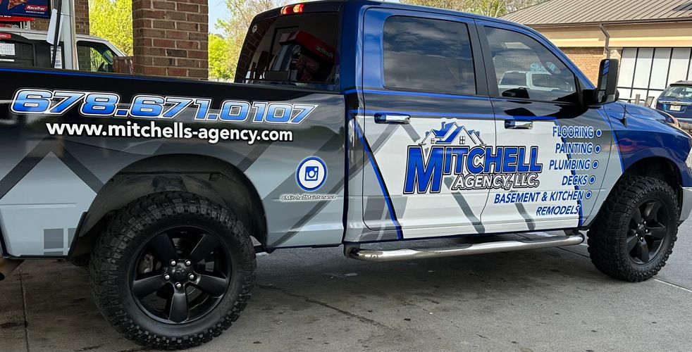 The Mitchell Agency branded home-services truck