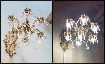 Reparacion de candil, limpieza de candil, restauracion de candil, fabricacion candil, iluminacion