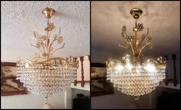 Reparacion de candil, limpieza de candil, restauracion de candil, fabricacion candil, iluminacion