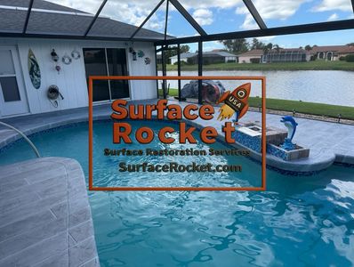 Our pool deck restoration work in Florida